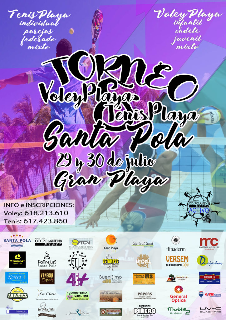 Abiertas Inscripciones del Torneo Voley y Tenis Playa