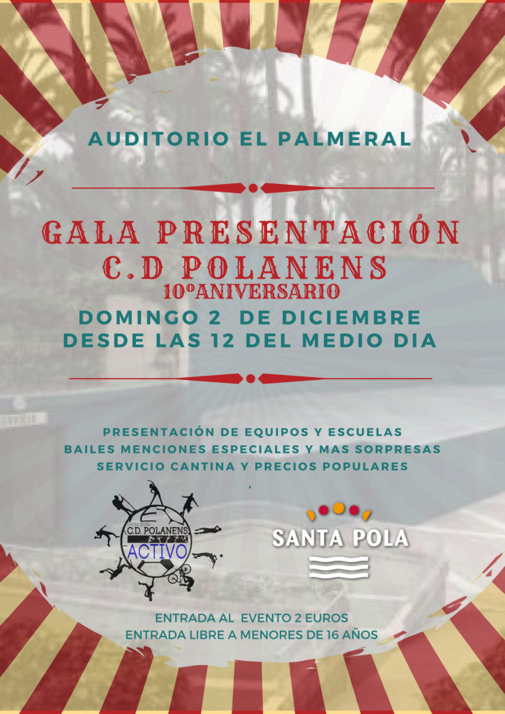 Gala Presentación CD Polanens, domingo 2 de diciembre