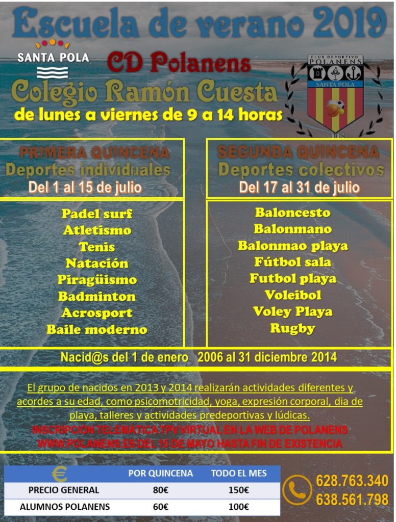 Escuela de verano de Polanens 2019, te animas?