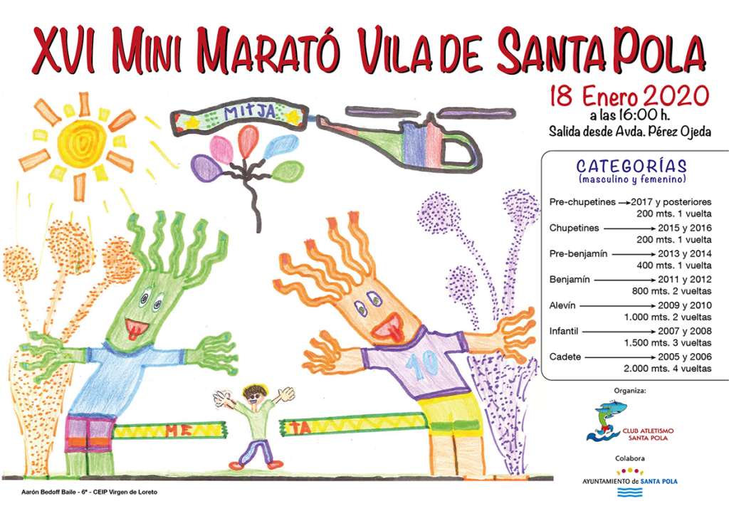 Cartel Mini Maratón Santa Pola 2020