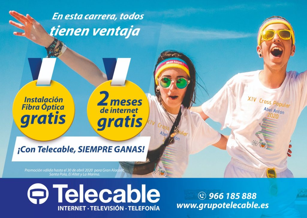 Telecable Santa Pola lanza una oferta para corredores, acompañantes y colaboradores del Cross Popular Abel Anton