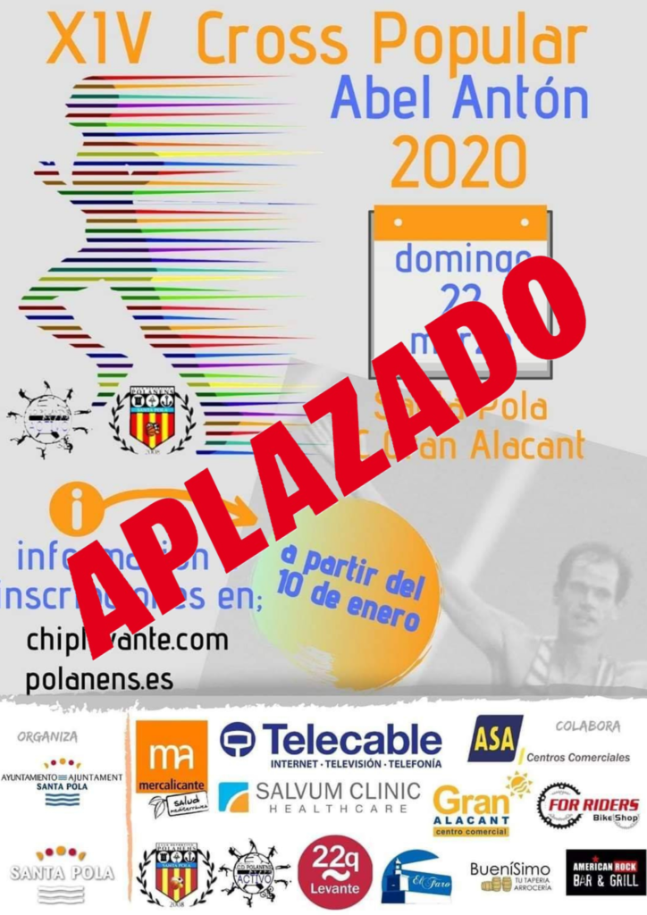 Se suspenden los entrenamientos y el XIV Cross Popular Abel Antón