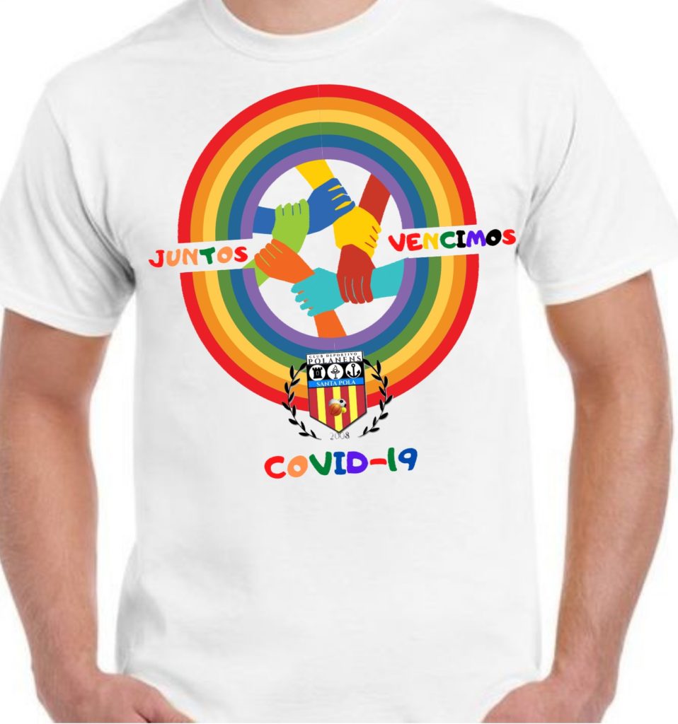 Polanens aporta su granito de arena lanzando una camiseta benéfica con el lema «Juntos vencimos».