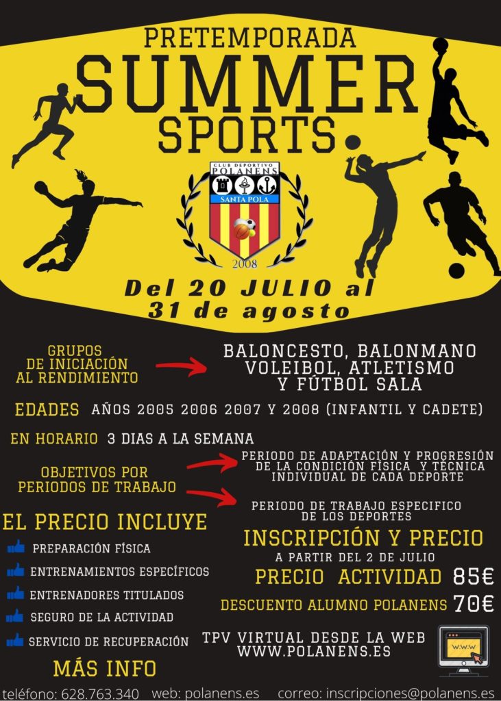 Una nueva iniciativa de Polanens para este verano, PRETEMPORADA SUMMER SPORTS