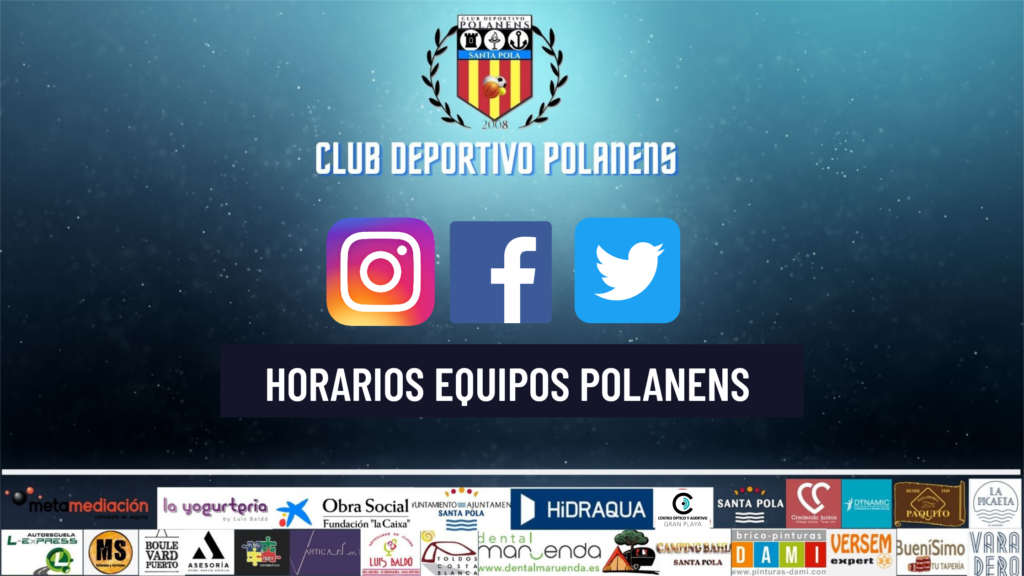 Horarios Partidos Polanens 15, 16 y 17 de enero