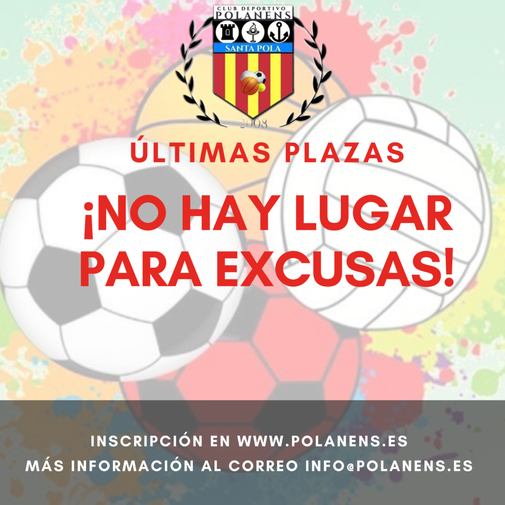 PROMOCIÓN ÚLTIMAS PLAZAS DEPORTES POLANENS