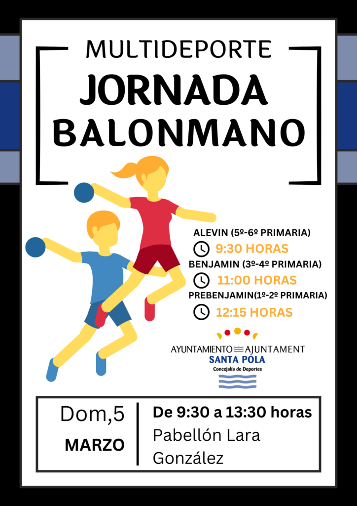 4ª Jornada Multideporte a Balonmano, domingo 5 marzo