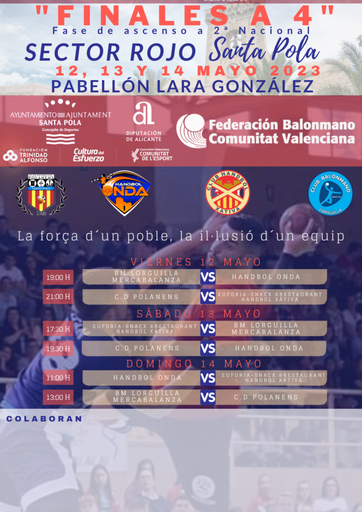 Santa Pola será la sede de la Fase de Ascenso a 2 Nacional de balonmano #LaFaseEnCasa