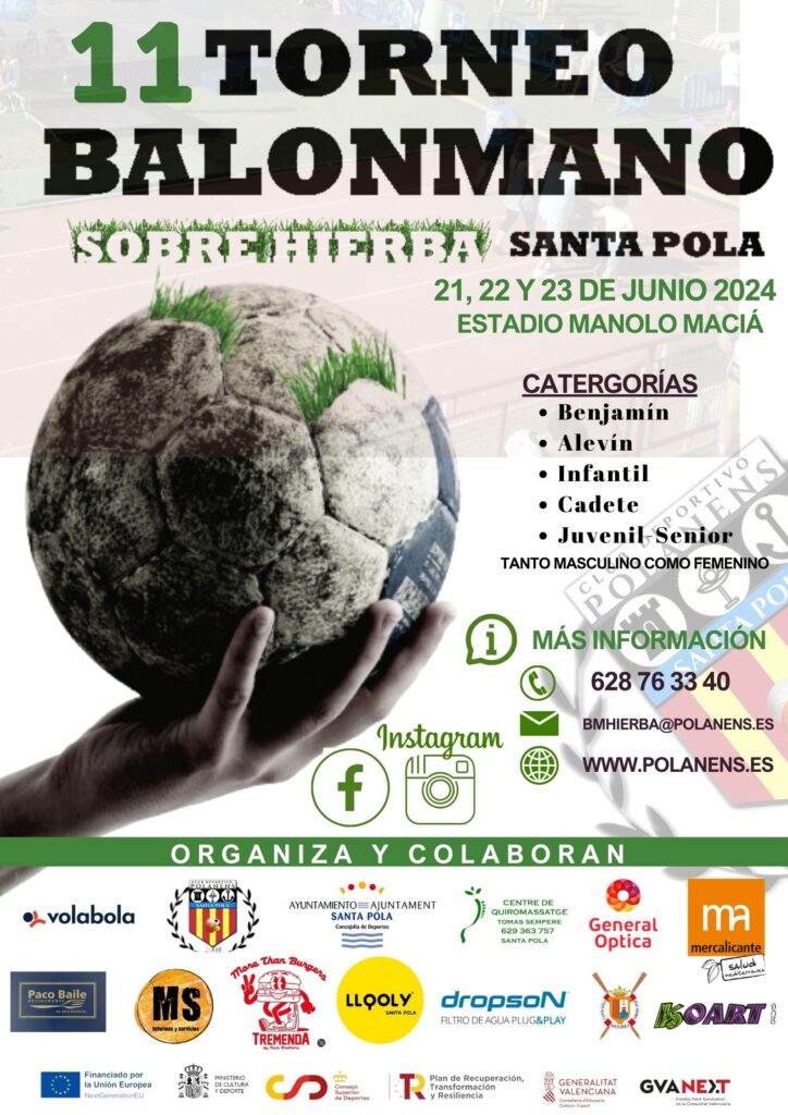 El día 11 de junio, CERRAMOS las inscripciones del Torneo Balonmano Hierba Santa Pola