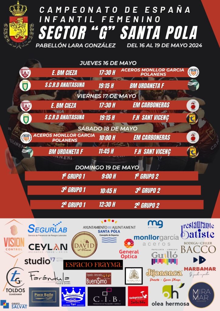 DEFINIDO EL CALENDARIO Y HORARIOS DEL SECTOR CTO DE ESPAÑA SANTA POLA