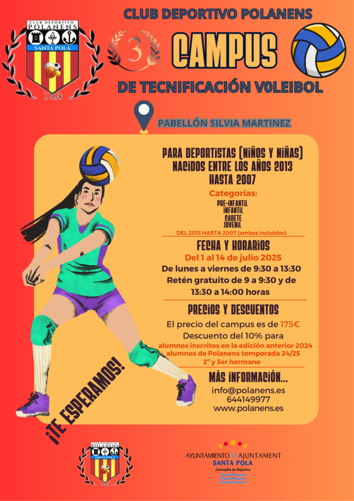 ABIERTAS LAS INSCRIPCIONES DEL 3er CAMPUS DE VOLEIBOL SANTA POLA