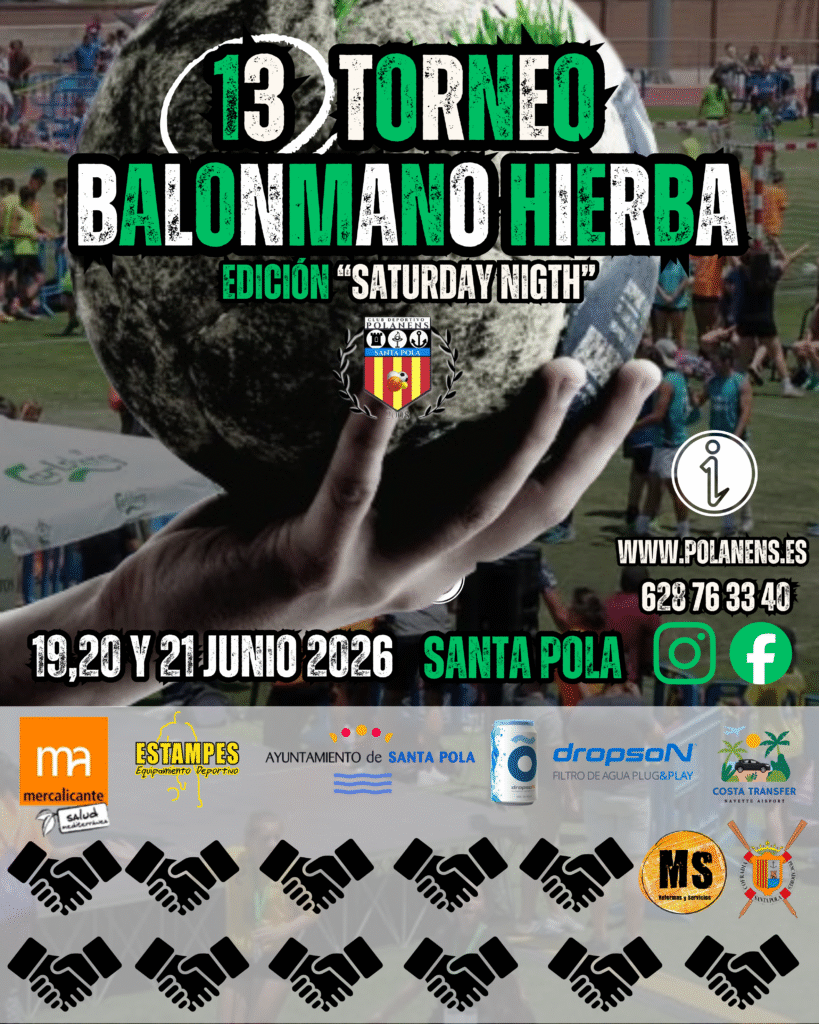 INFO 13 EDICIÓN TORNEO BALONMANO HIERBA SANTA POLA.