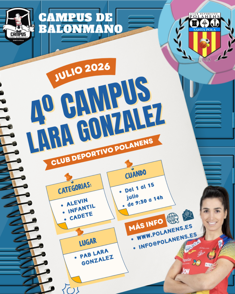ABIERTAS LAS INSCRIPCIONES CAMPUS BALONMANO LARA GONZÁLEZ (JULIO 2026)