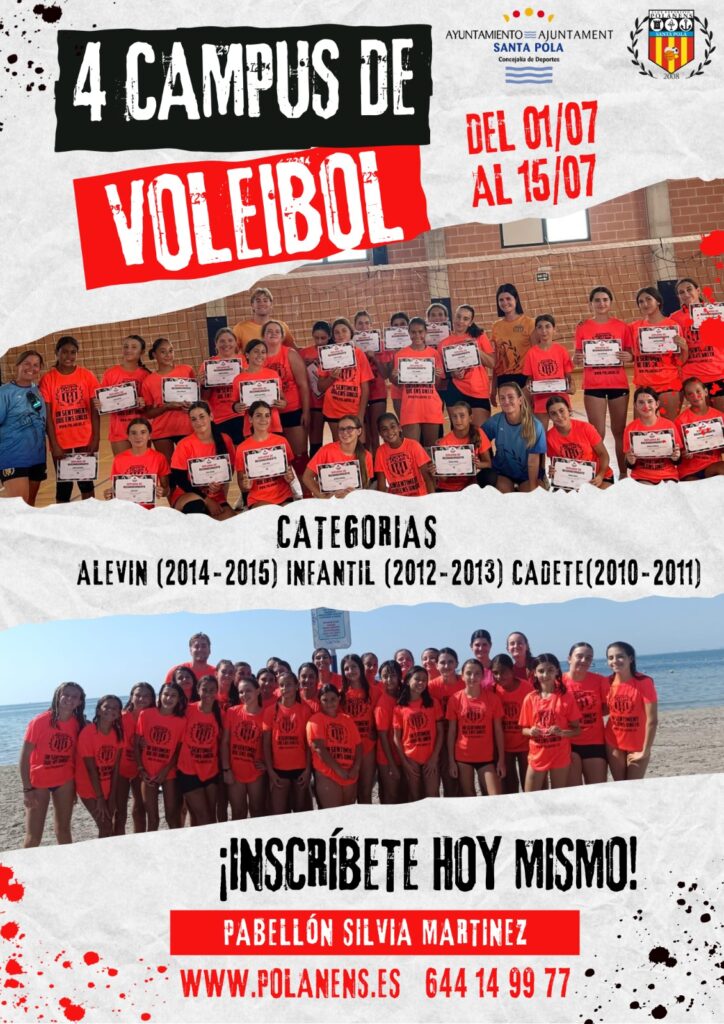 ABIERTAS LAS INSCRIPCIONES PARA EL CAMPUS DE VOLEIBOL SANTA POLA (JULIO 2026)